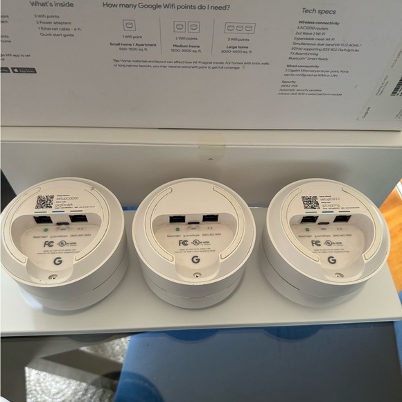 Google Nest WiFi System 3-Pack Model NLS-1304 (White) - Picture 5 of 12